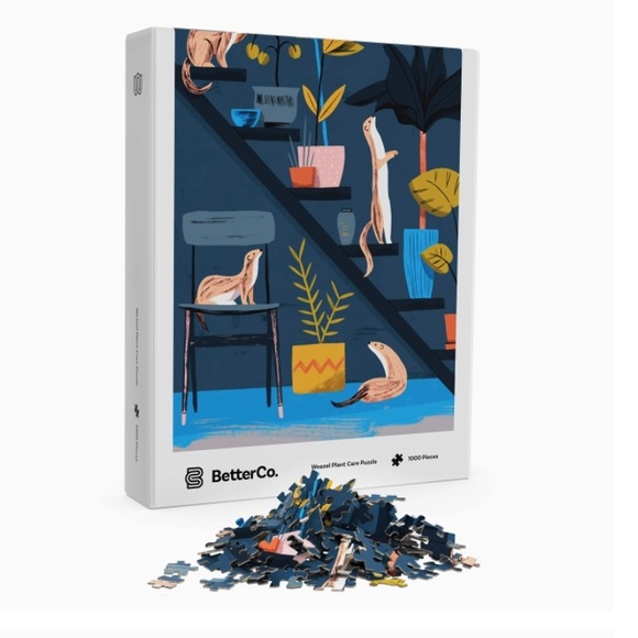 BetterCo. 1000 Piece Weasel Plant Care Puzzle - Picture 1 of 6